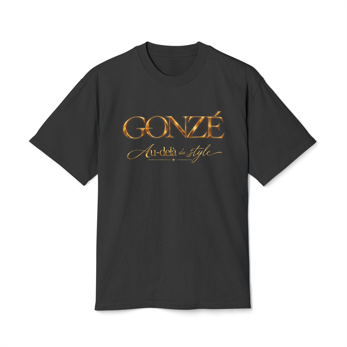 Gonzé Gold Script Tee — 'Au-delà du style
