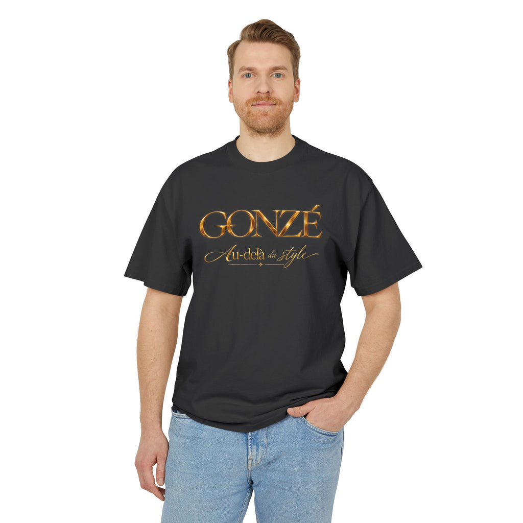 Gonzé Gold Script Tee — 'Au-delà du style