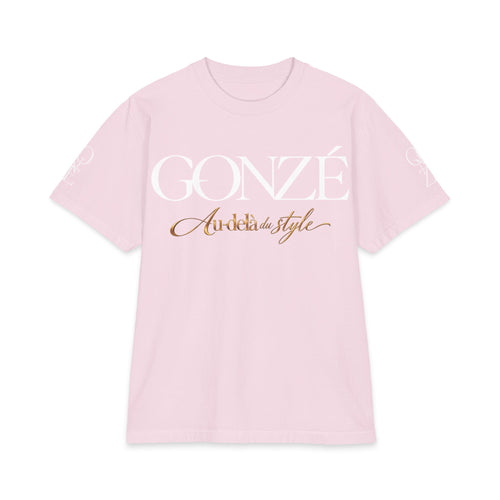 Camiseta oversize rosa GONZÉ Script Au-delà du style