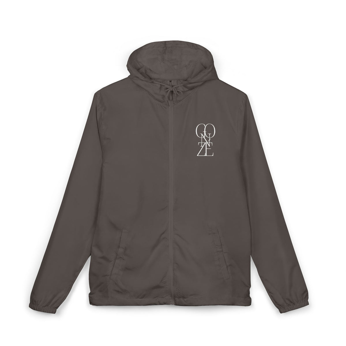 Cortavientos gris GONZÉ Full-Zip con logo