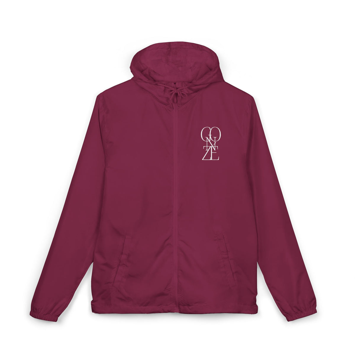 Cortavientos granate GONZÉ Full-Zip con logo